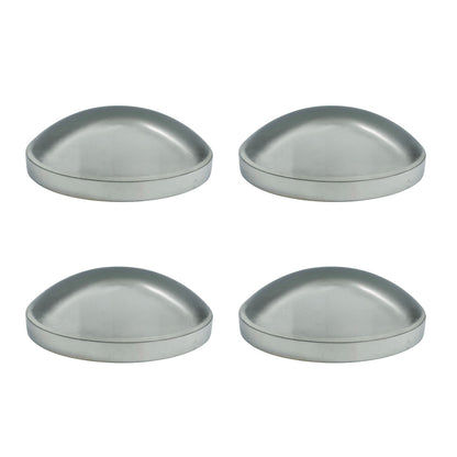 Triple Chrome-Plated Steel Baby Moon Hub Caps, 10-1/8" ID, Complete Set of 4