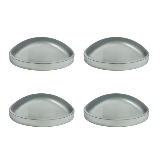 Triple Chrome-Plated Steel Baby Moon Hub Caps, 10-1/8" ID, Complete Set of 4