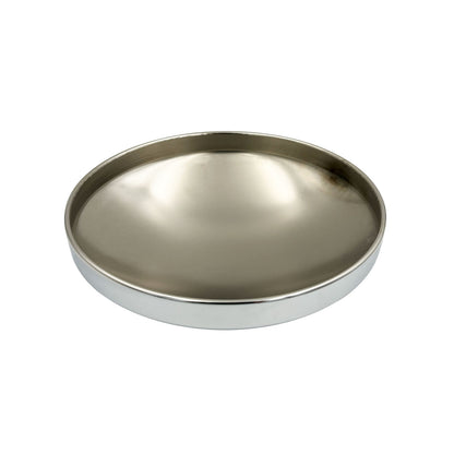 Triple Chrome-Plated Steel Baby Moon Hub Caps, 10-1/8" ID, Complete Set of 4