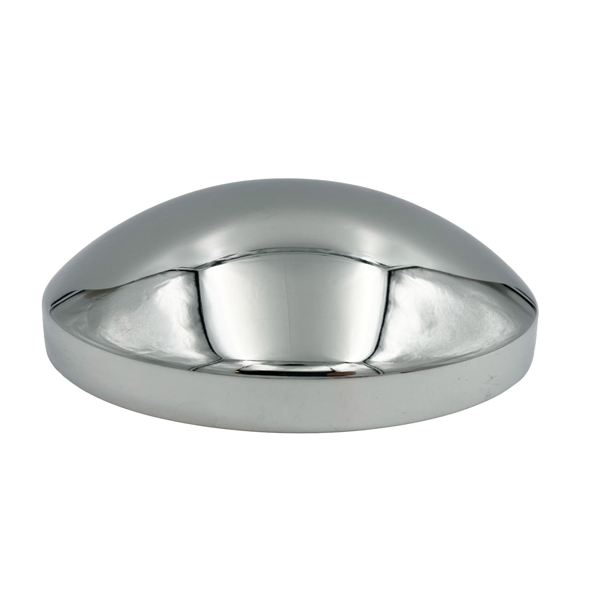 Triple Chrome-Plated Steel Baby Moon Hub Caps, 10-1/8" ID, Complete Set of 4