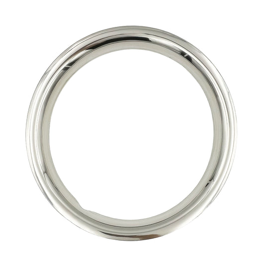 16" Inch Trim Beauty Rings Polished Stainless Steel Universal Fit - Set of 4