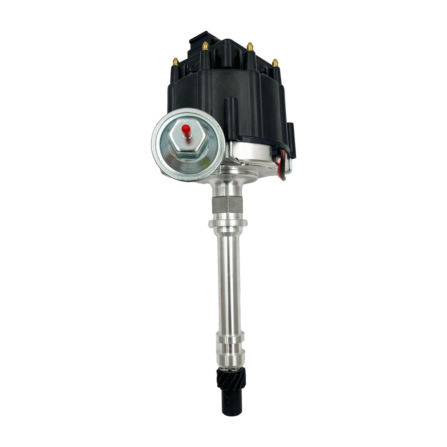SBC BBC V8 Chevrolet HEI Distributor Black Cap Billet Aluminium Built-In Ignition Module & Coil