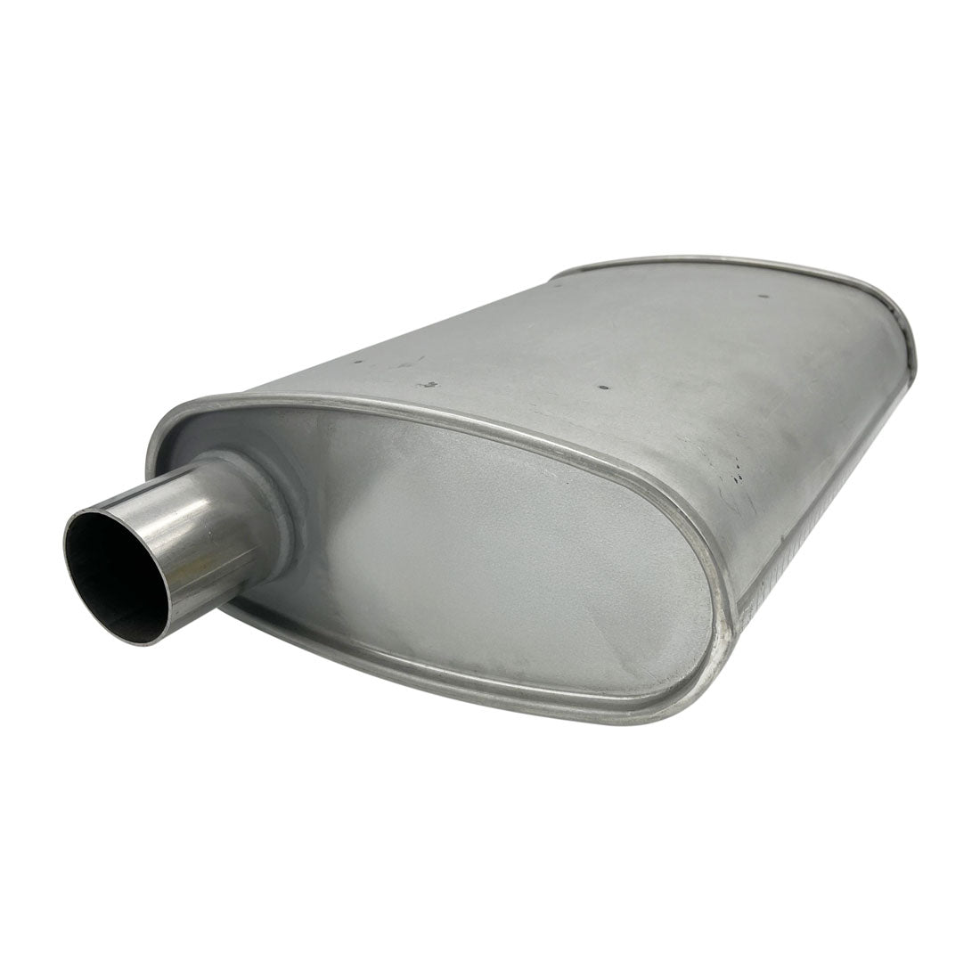 GASO Oval Muffler  2" ID Offset/Centre 10" x 4" x 14" - Triple Flow (Glass packed)