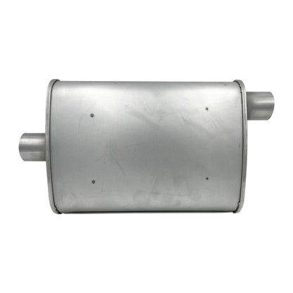 GASO Oval Muffler  2" ID Offset/Centre 10" x 4" x 14" - Triple Flow (Glass packed)
