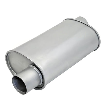 GASO Oval Muffler  3" Inch ID Offset/Offset 9" x 5" x 14" - Straight through (Chambered)