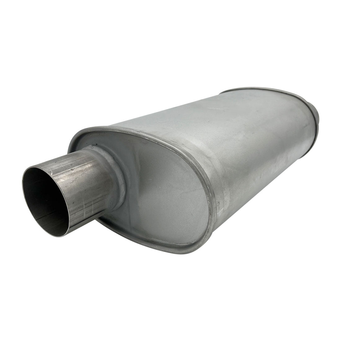 GASO Oval Muffler  3" Inch ID Offset/Offset 9" x 5" x 14" - Straight through (Chambered)