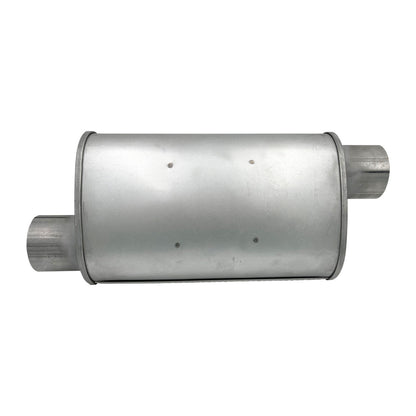 GASO Oval Muffler  3" Inch ID Offset/Offset 9" x 5" x 14" - Straight through (Chambered)
