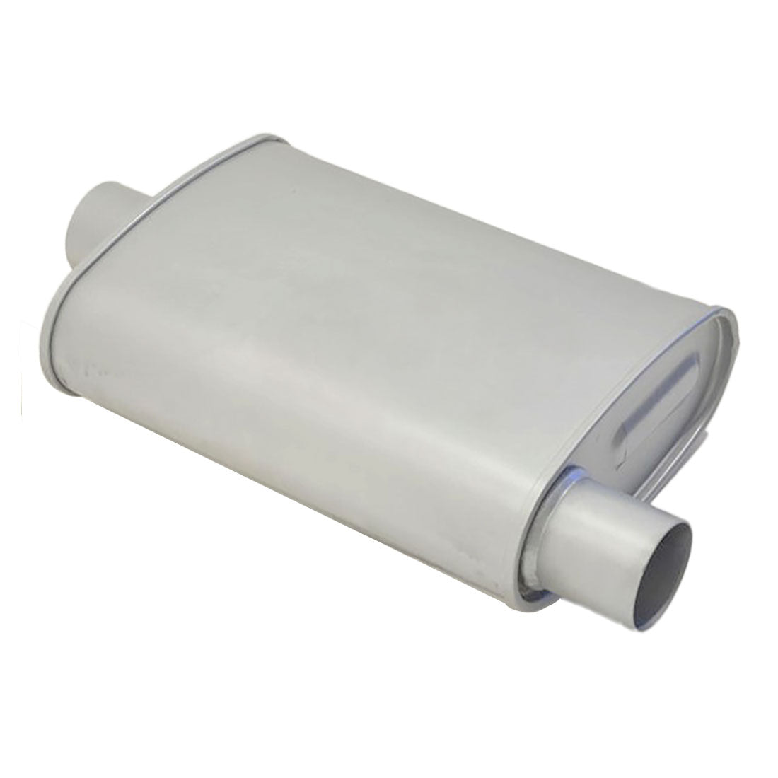 Redback Oval Muffler  2-1/2" Inch ID Offset/Centre 10" x 4" x 12" - Straight Through (Glass packed)