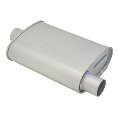 Redback Oval Muffler  2-1/2" Inch ID Offset/Centre 10" x 4" x 12" - Straight Through (Glass packed)