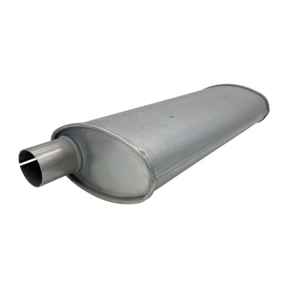 GASO Oval Muffler  2" Inch ID Offset/Centre 8" x 4" x 18" - Triple Flow