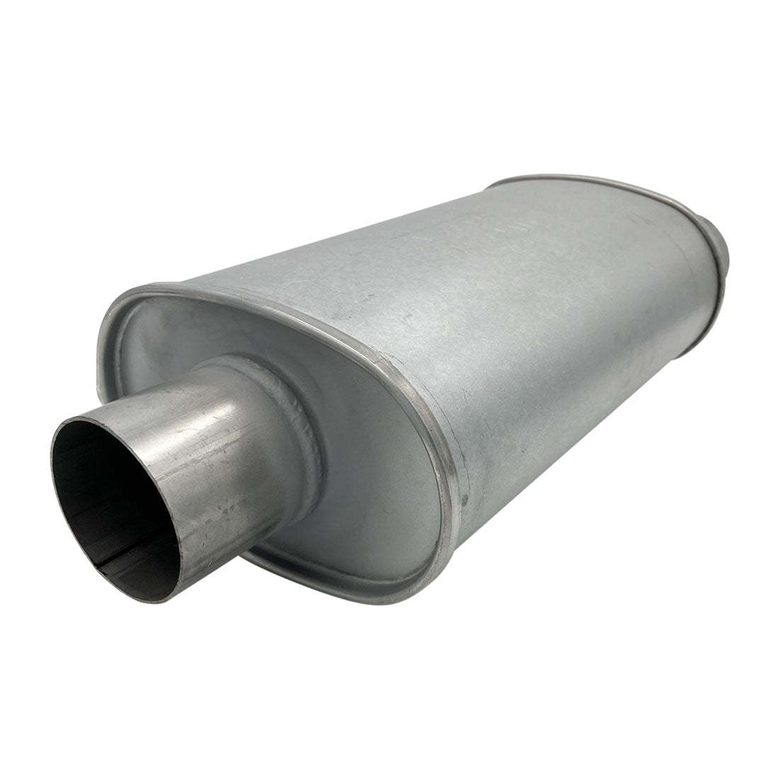 GASO Oval Muffler  3" Inch ID Offset/Centre 9" x 5" x 14" - Straight Through