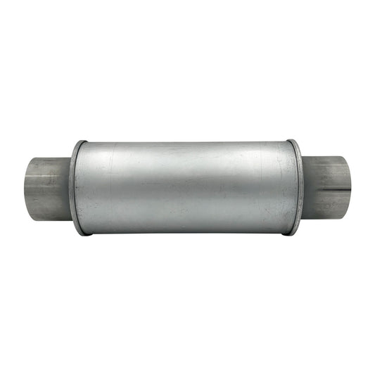 GASO Round Muffler 4" Inch ID Centre/Centre 6" Diam x 14" - Straight Through