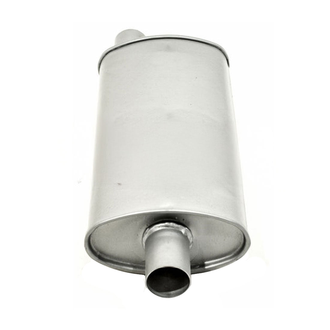 GASO Oval Muffler 2" Inch ID Offset/Centre 8" x 4" x 16" - Straight Through (Glass Packed)