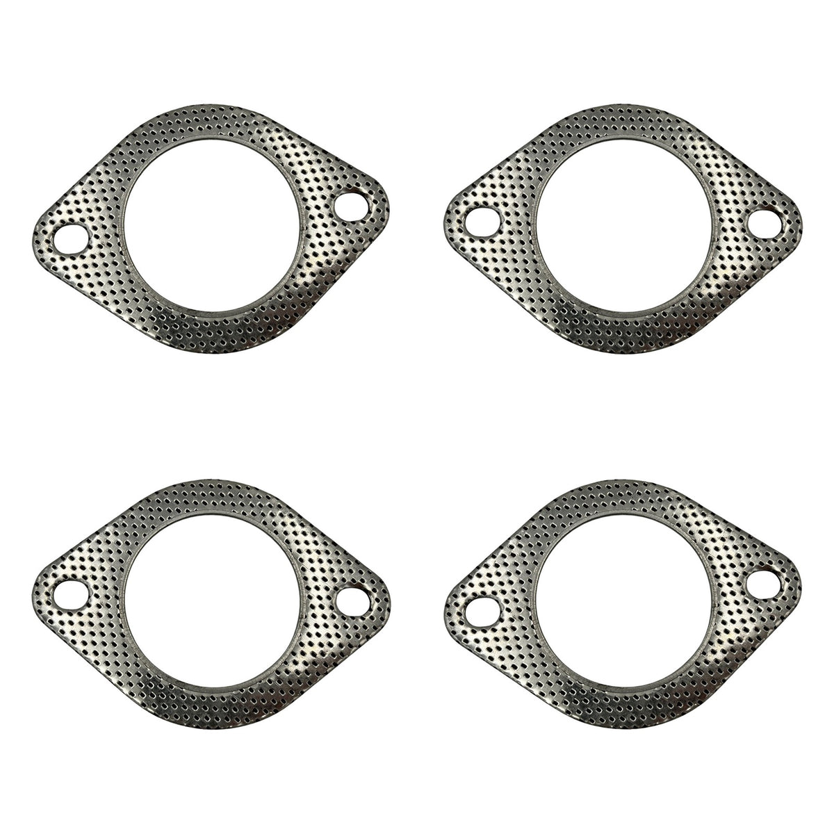 4 Pack of 2-Bolt Exhaust Flange Gaskets - 2.5 Inch I.D. 105mm Bolt Holes (Commodore GMG093)