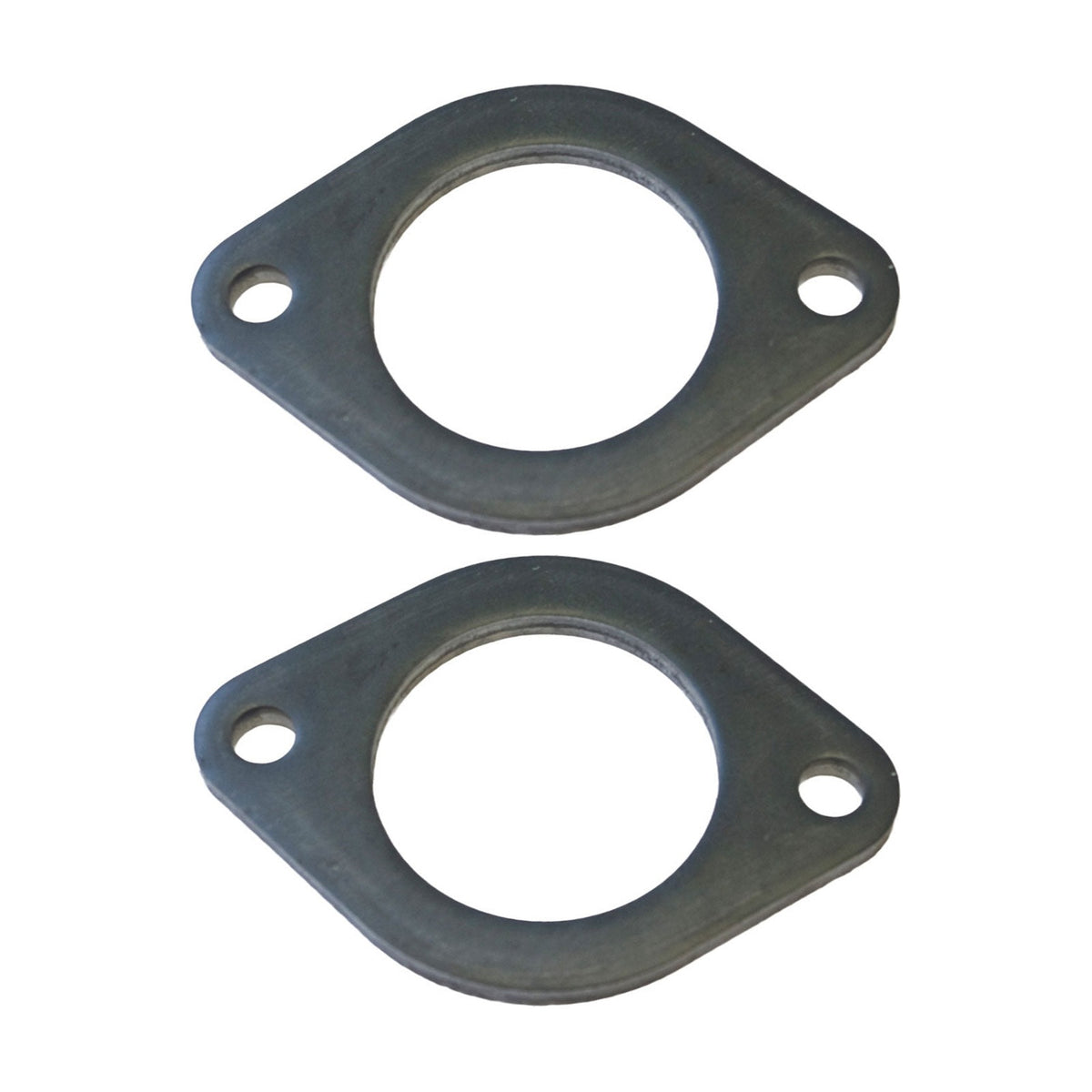 2-Bolt Exhaust Flange Plates - 2.5 Inch (63mm) I.D. 105mm Hole Centres, Mild Steel - Pair
