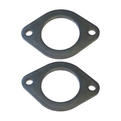 2-Bolt Exhaust Flange Plates - 2.5 Inch (63mm) I.D. 105mm Hole Centres, Mild Steel - Pair
