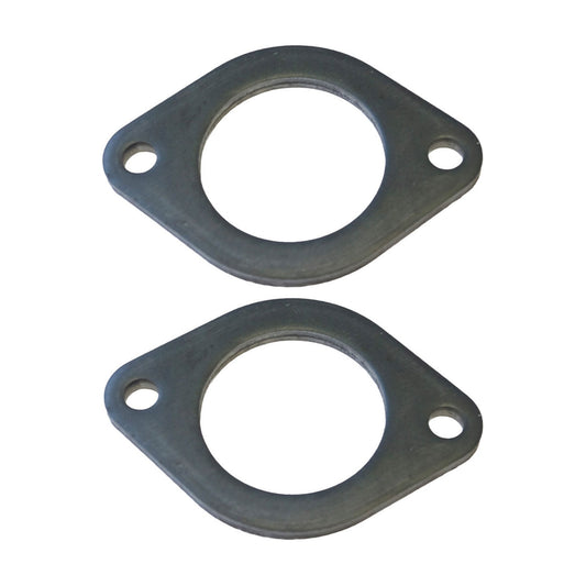 2-Bolt Exhaust Flange Plates - 2.5 Inch (63mm) I.D. 105mm Hole Centres, Mild Steel - Pair