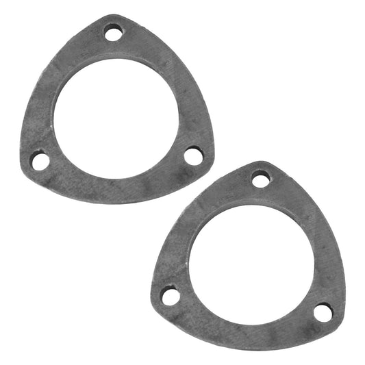 3-Bolt Exhaust Flange Plates - 2.5 Inch (63mm) I.D. 77mm Bolt Centres Mild Steel - Pair