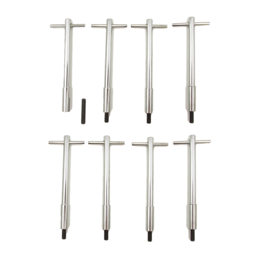 Chevy SBC 350 327 307 283 V8 Chrome Valve Cover T-Bar Rocker Bolts (8 pcs)