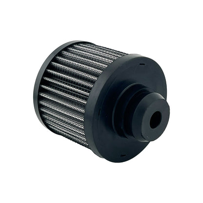 Black valve cover breather 2.5 inch open element - detail