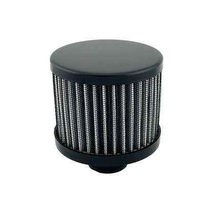 Black valve cover breather 2.5 inch open element - 2 pack