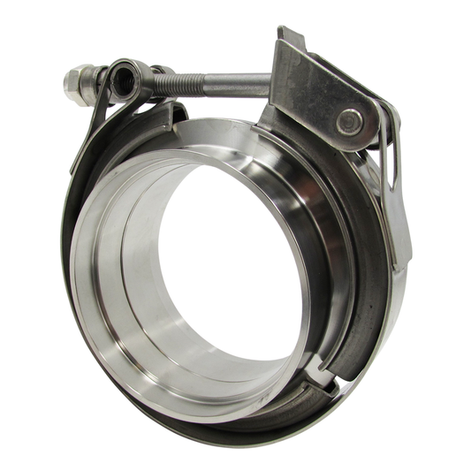 3" (76mm) Quick Release Exhaust V Band Turbo Clamp Flange Kit - 304 Stainless Steel
