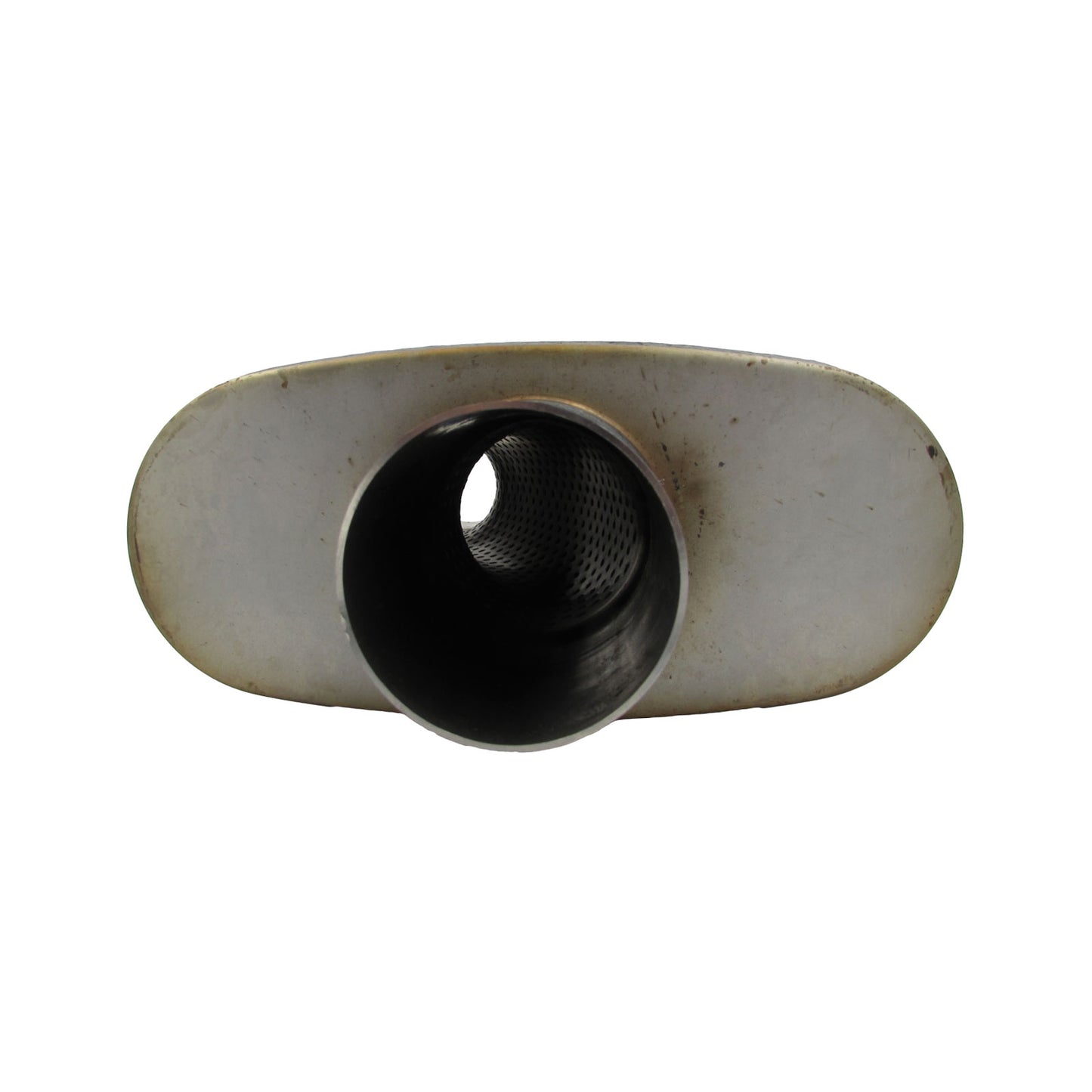 2.5" Performance Muffler 10x4x14 Oval 409 Stainless Steel Offset/Centre