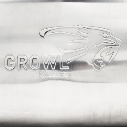 3" Competition Muffler 10x4x14 Oval 409 Polished Stainless Steel Centre/Centre