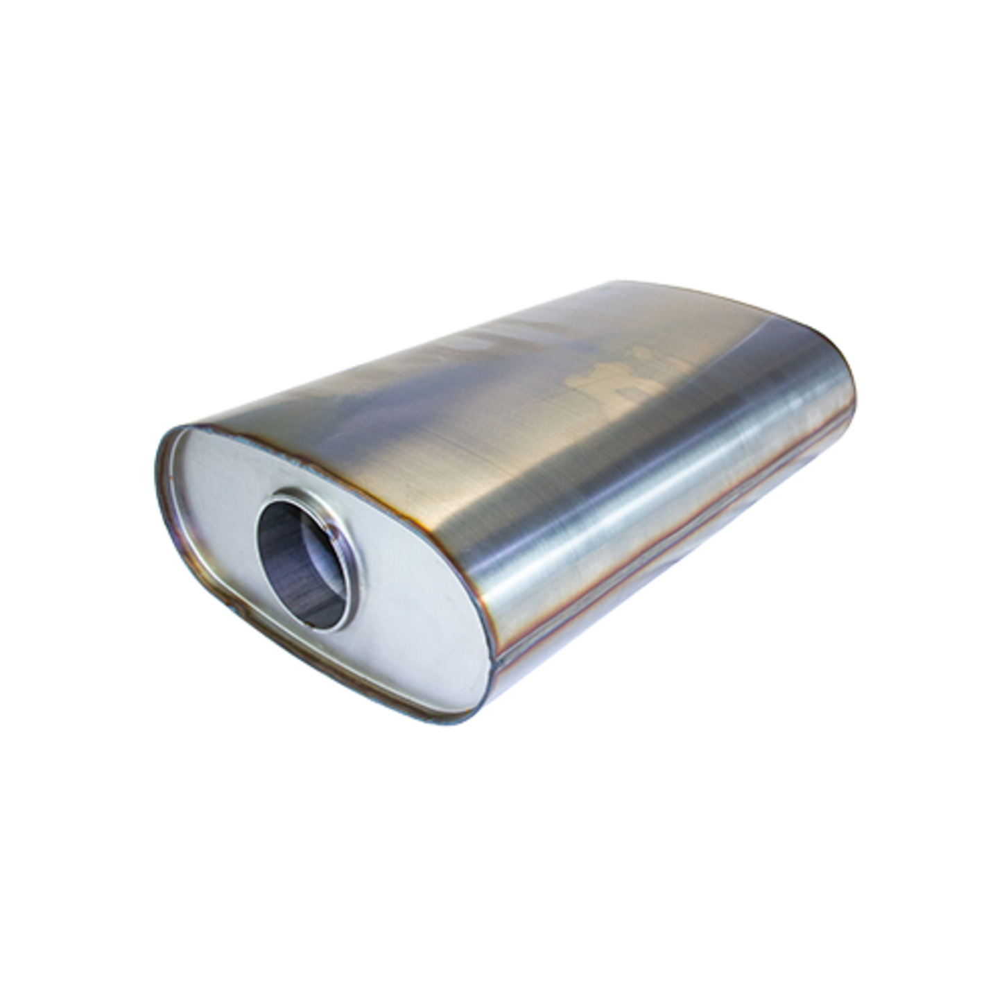 3" Triple Flow Muffler Offset/Centre - 11" x 6" Oval, 20" Long, 409 SS