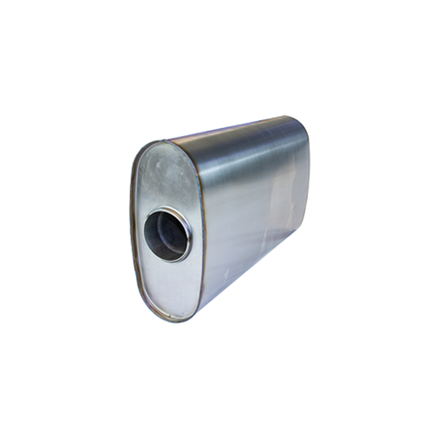 3" Triple Flow Muffler Offset/Centre - 11" x 6" Oval, 20" Long, 409 SS