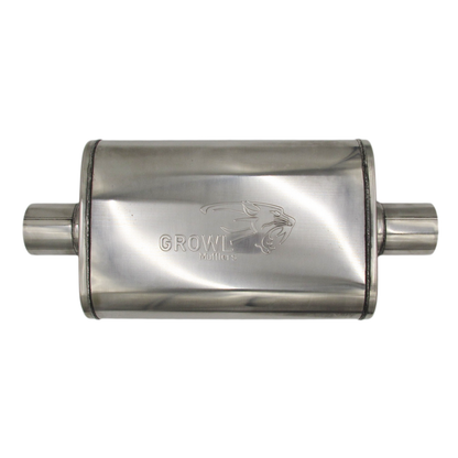 High-Performance 2.5" Competition Muffler Centre/Centre Polished Stainless Steel