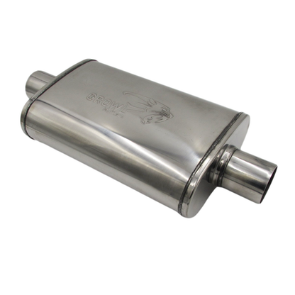 High-Performance 2.5" Competition Muffler Centre/Centre Polished Stainless Steel