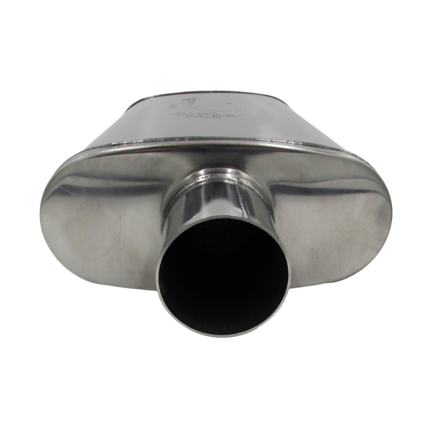 High-Performance 2.5" Competition Muffler Centre/Centre Polished Stainless Steel