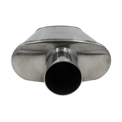 High-Performance 2.5" Competition Muffler Centre/Centre Polished Stainless Steel