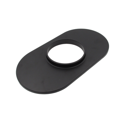 Cast Alloy 15" x 2" Half-Finned Oval Air Filter Black 5-1/8" Neck suits Holley Rochester Quadrajet Edelbrock