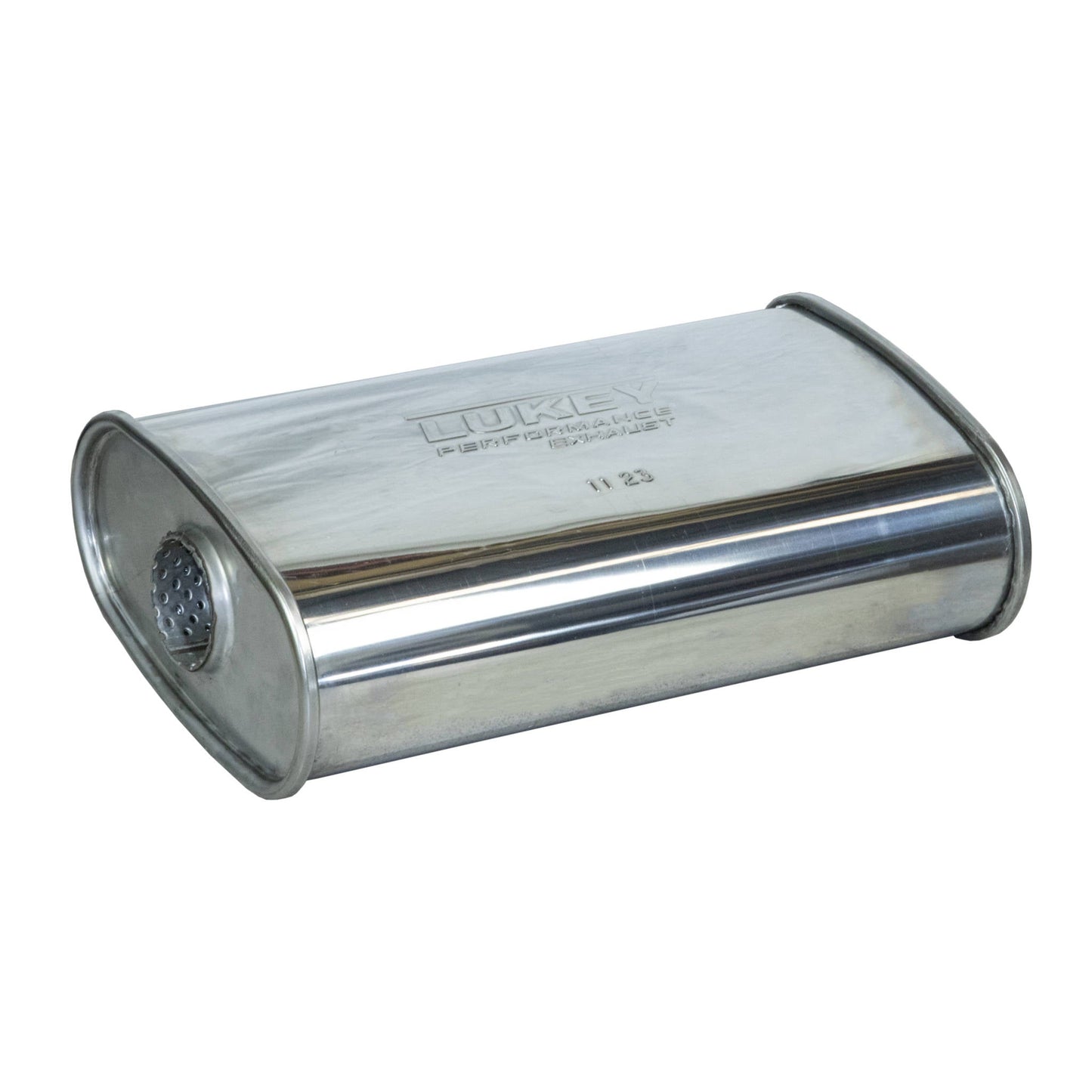 2" Performance Lukey Muffler Offset/Centre - 8" x 4" Oval, 14" Long, 430 SS