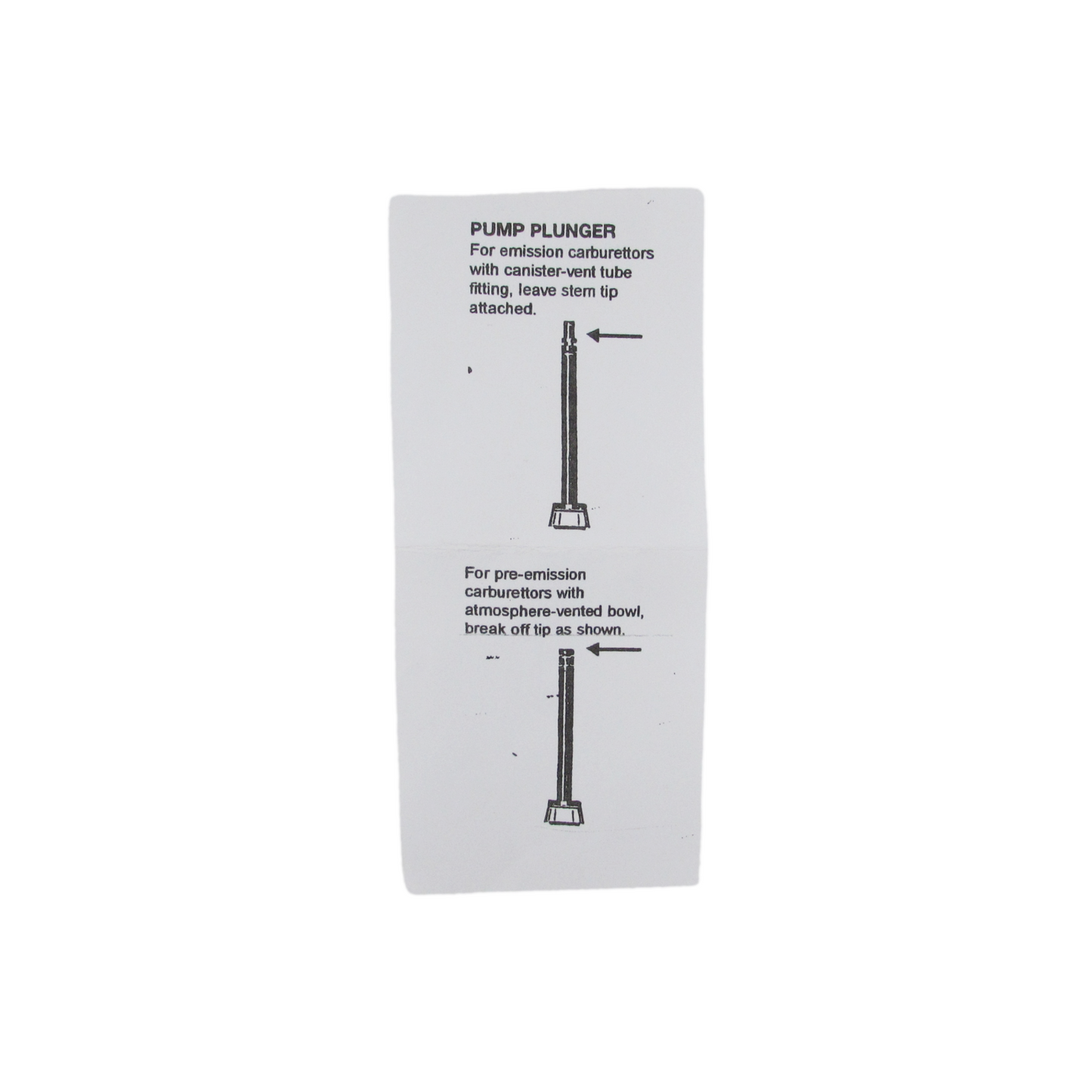 Pump Plunger - Single Barrel Stromberg