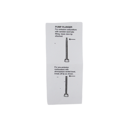 Pump Plunger - Single Barrel Stromberg