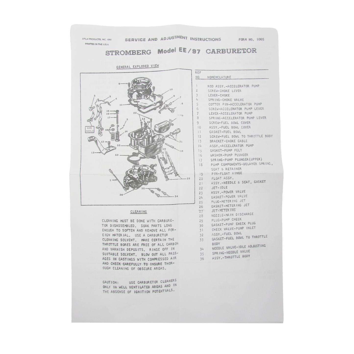 Rebuild Kit - 97 Stromberg