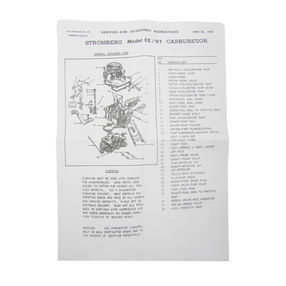 Rebuild Kit - 97 Stromberg