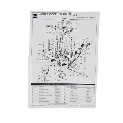 Rebuild Kit - Weber 40 45 DCOE