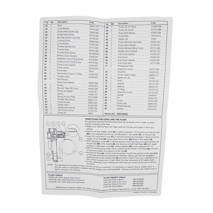 Rebuild Kit - Weber 40 45 DCOE