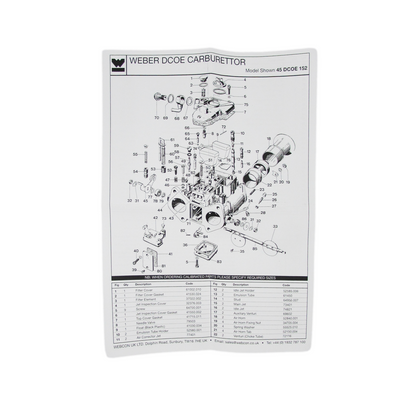 Rebuild Kit - Weber 45 DCOE
