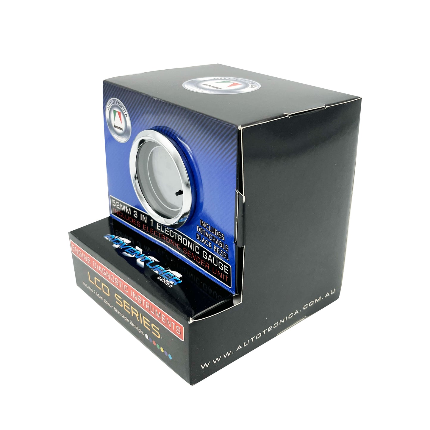 AUTOTECNICA LCD Digital 3-IN-1 Gauge EGT Pyrometer Boost Diesel Volts 52mm (2")