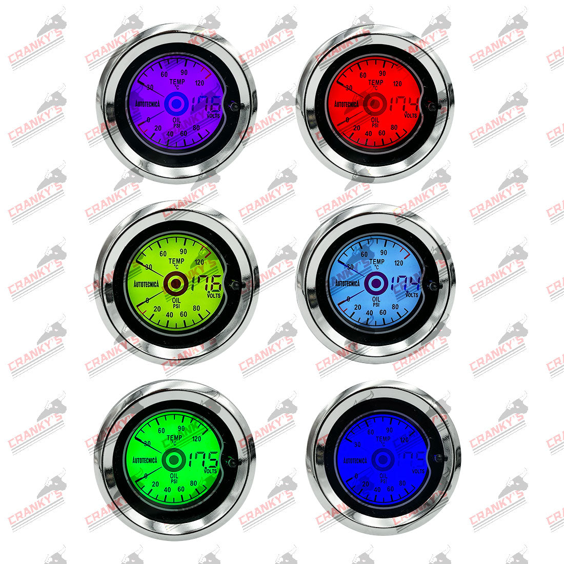 Ultimate Diesel Gauge Kit 2" 52mm Digital EGT Boost Psi Oil Pressure Water Temp