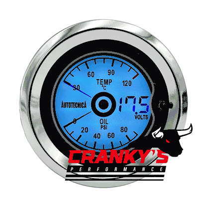 AUTOTECNICA LCD Digital 3-IN-1 Gauge EGT Pyrometer Boost Diesel Volts 52mm (2")