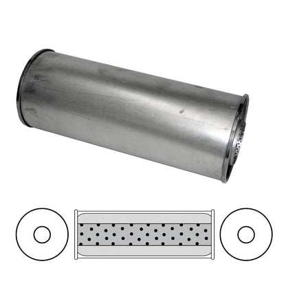3" Performance Muffler Centre/Centre - 6" Round, 14" Long, Aluminised Steel