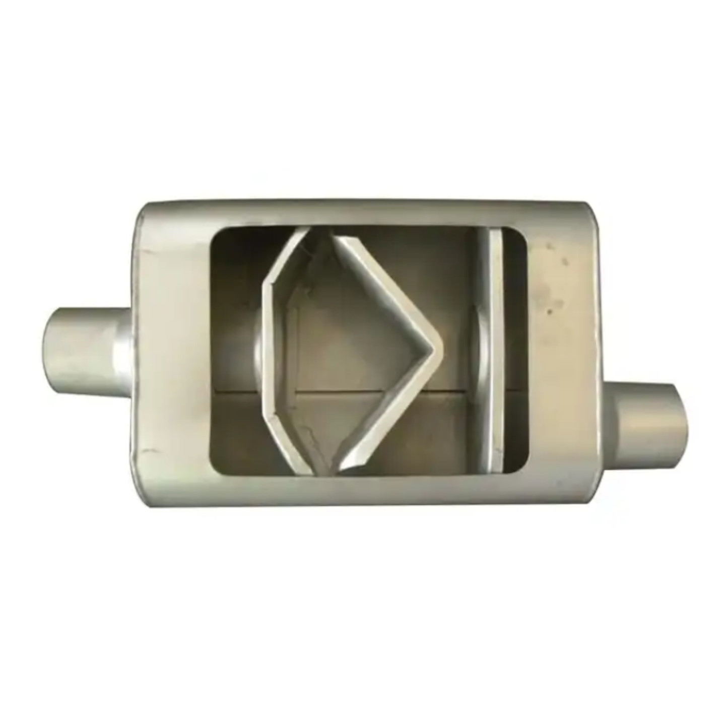3" Performance Muffler Offset/Centre - 9" x 4" Oval, 14" Long, Aluminised Steel