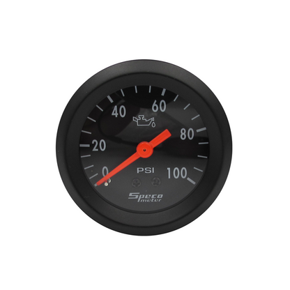 Speco 2" Dual Mechanical Gauge Kit Oil Pressure 100psi + Water Temp 40-120° 52mm