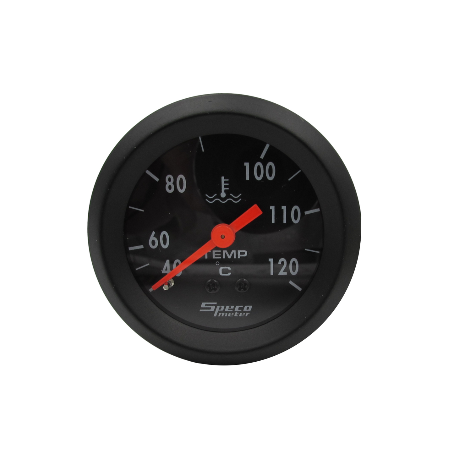 Speco Mechanical 2" Water Temperature Gauge & Sender 40°C to 120°C Black